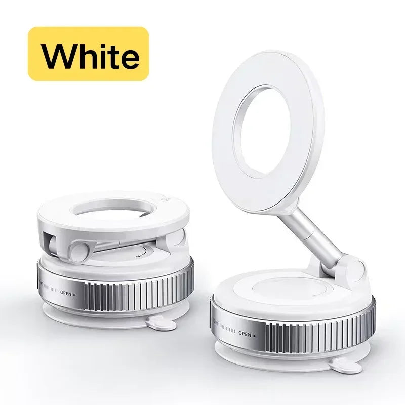 360° Magnetic Car Phone Holder – Rotatable Vacuum Suction Mount